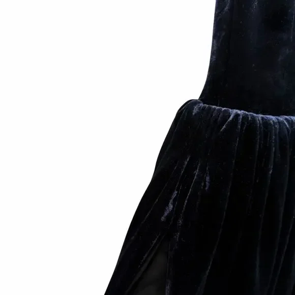 NWT Alaia Turtleneck Velvet Mini Dress Navy Womens FR 36 / US 4 - Picture 8 of 12